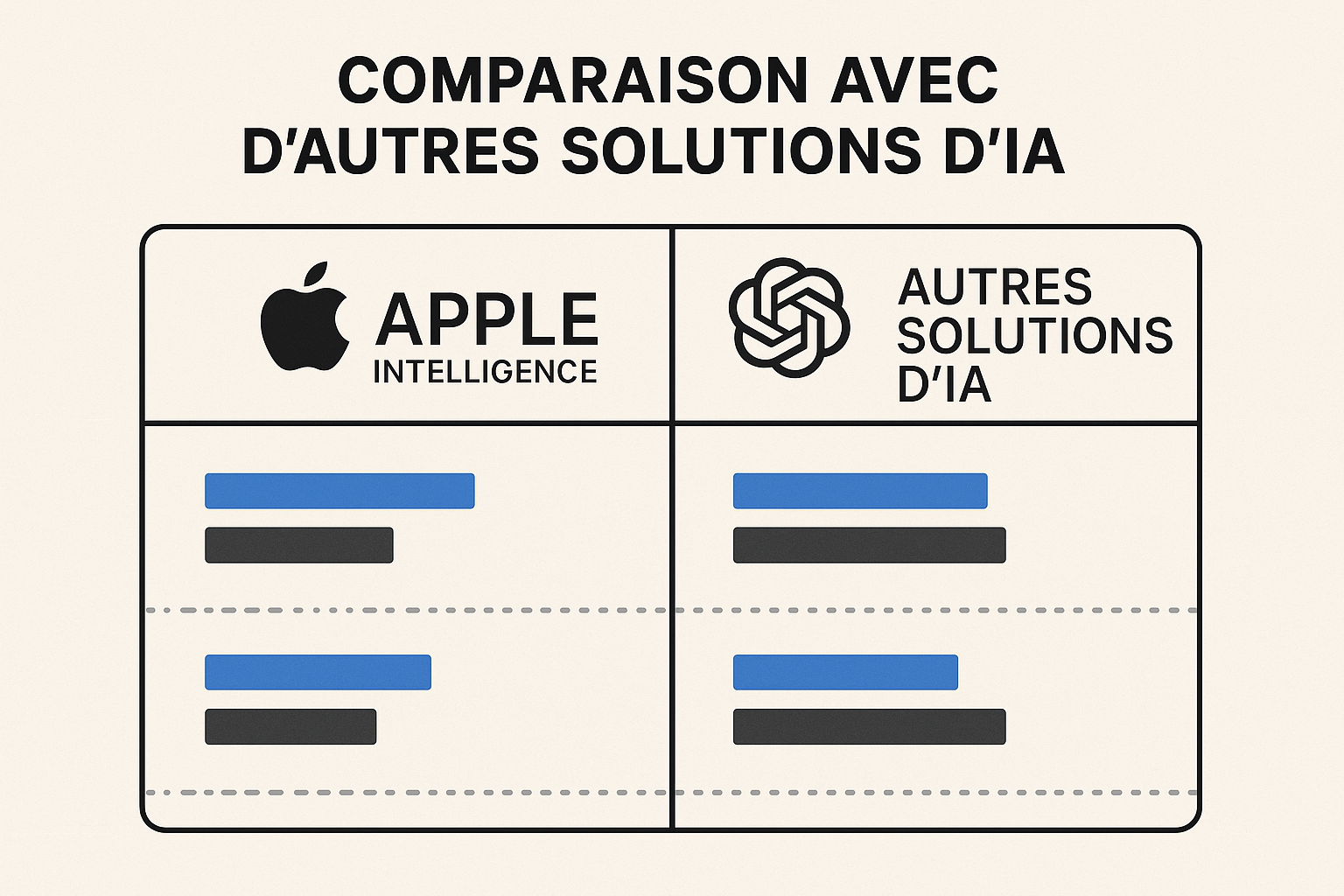 Comparaison avec d'Autres Solutions d'IA
