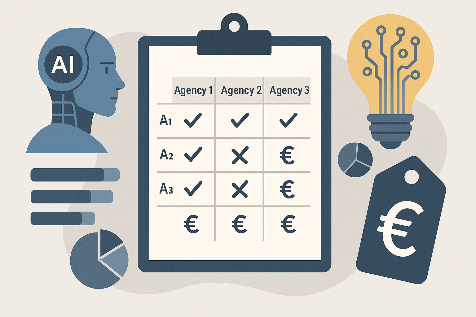 Comparatif des Agences IA : Forces, Domaines d’Expertise et Tarifs