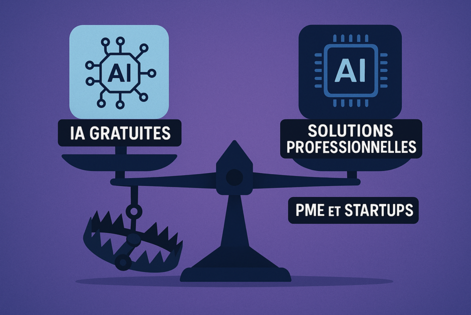 IA gratuites vs solutions professionnelles : le piège caché pour les PME et startups en 2025