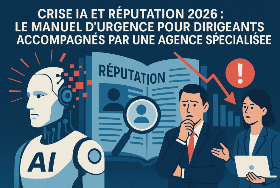 Crise IA et Réputation 2026 : Le Manuel d'Urgence pour Dirigeants Accompagnés par une Agence Spécialisée
